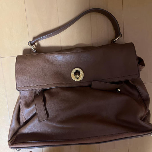 YVES SAINT LAURENT Leather Brown Handbag #QY1BOB