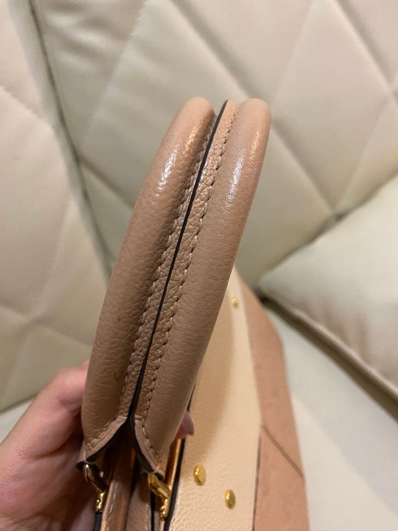 LOUIS VUITTON Sur Seine PM 2-Way Bicolor Bicolor Leather #QY87NN