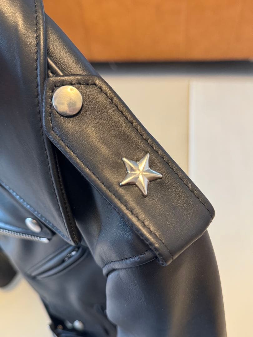 Schott Black Leather Jacket Size 40 #QYBLGV