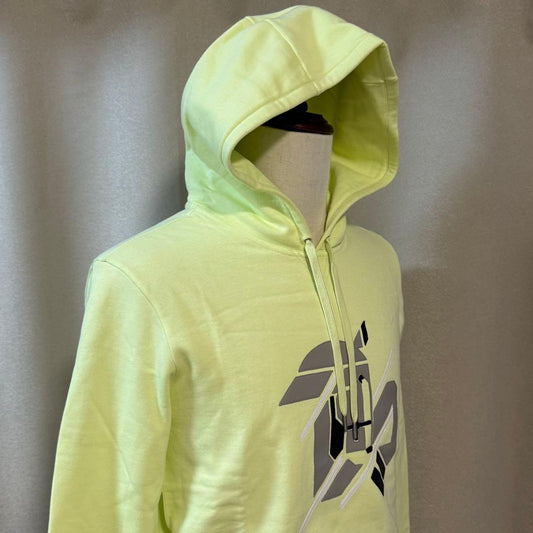 HERMES Men's Cotton Hoodie with Leather Patches, Yellow #PC4QED