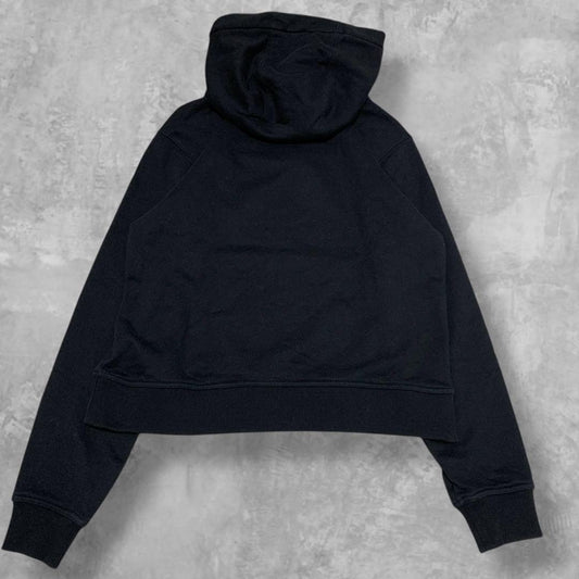 Burberry logo hoodie in black cotton. #QYGY8Z