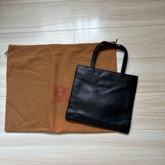 LOEWE Black Leather Tote Bag #QYAYNQ