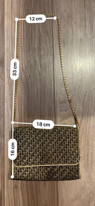 Christian Dior Vintage Gold Leather Shoulder Bag 50yr Old #QY8LW0