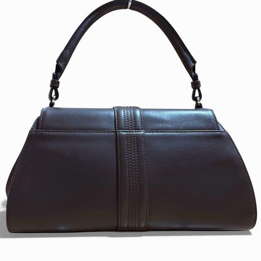 LOEWE Anagram One-Shoulder Handbag, Leather, Brown #QY00OH