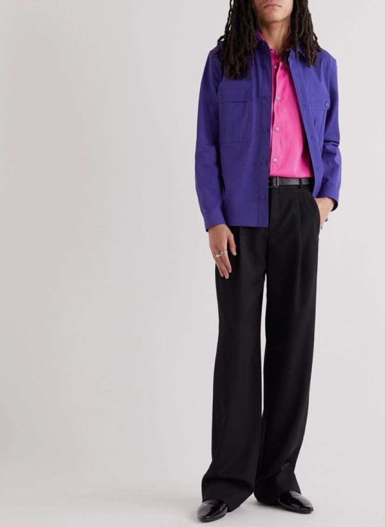 21aw 38 SAINT LAURENT purple shirt #QYHD1V
