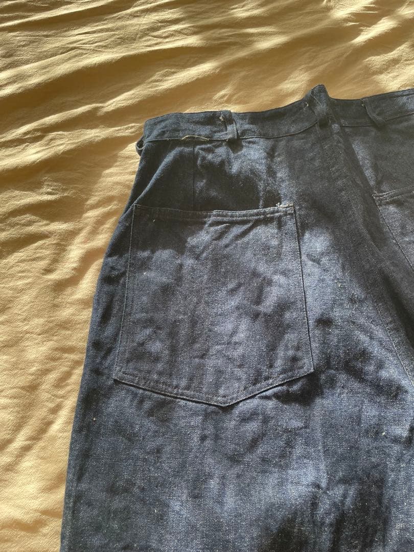 Special 1940s US Navy denim trousers, USNR specifications, size W32 #QY7J1Y