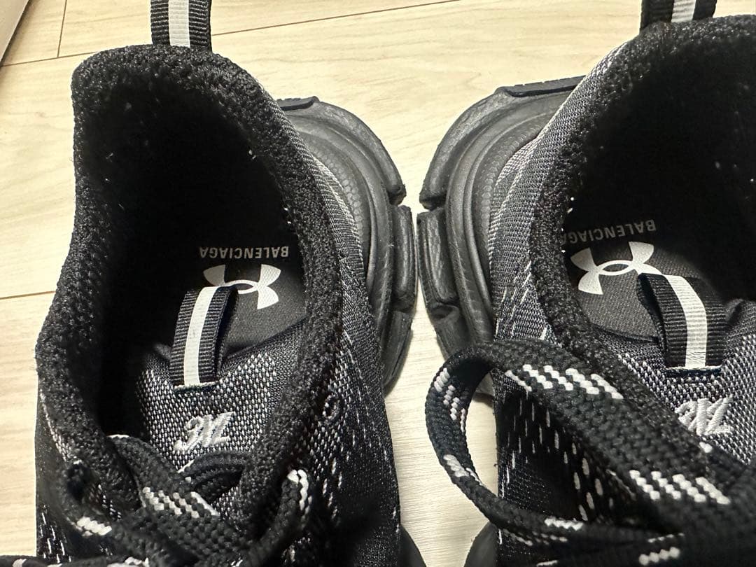 Balenciaga Under Armour sneakers, black/white, size 42 #PF5DGS