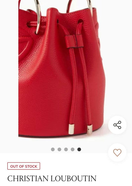 Christian Louboutin Bucket Bag By my side Red Shoulder Bag #QY85AZ