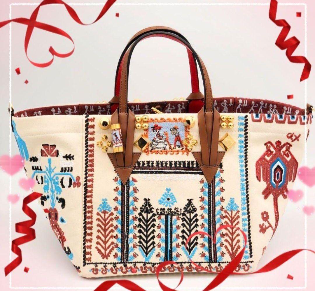 Christian Louboutin Greek ABA 2-way Tote Bag, Multicolor #QYEKQA