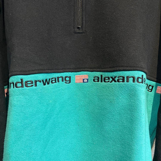 Alexander Wang Logo PAN Hoodie, Size L, Black #QYFNN8