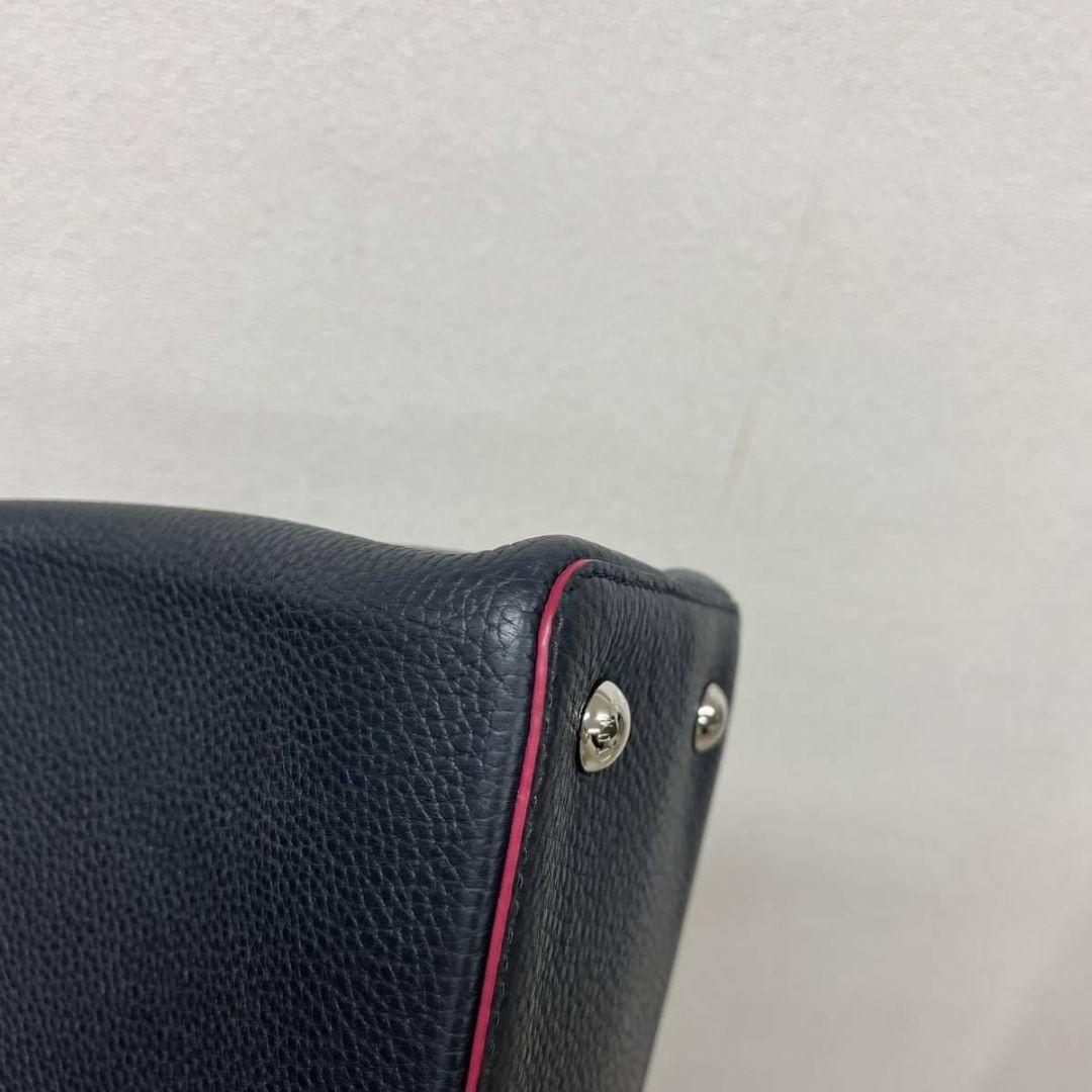 LOUIS VUITTON Capucines Navy Monogram Canvas Handbag #QY6OLZ