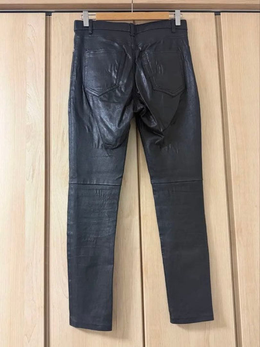 48 Hedi Era Masterpiece SAINT LAURENT Leather Pants #QYAQCX