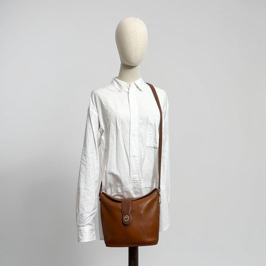 Old Coach Nottingham Brown Turnlock Shoulder Bag, Made in USA #QY8D4Y