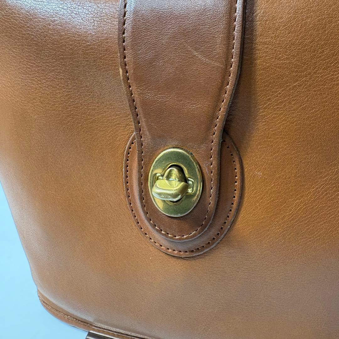 Old Coach Nottingham Brown Turnlock Shoulder Bag, Made in USA #QY8D4Y