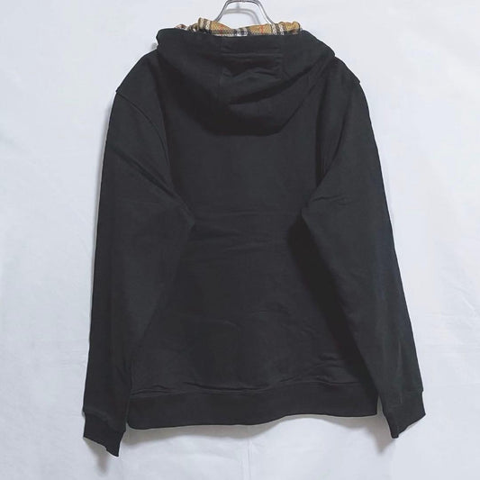 BURBERRY Vintage Check Zip-Up Hoodie in Black #QY90BQ