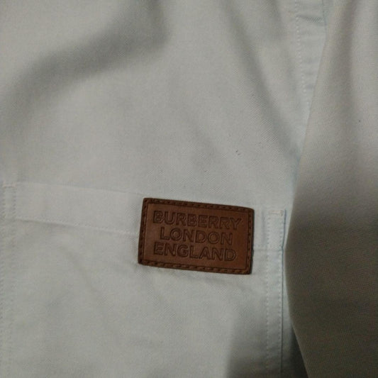 BURBERRY Light Blue Long Sleeve Shirt M #QYGATL