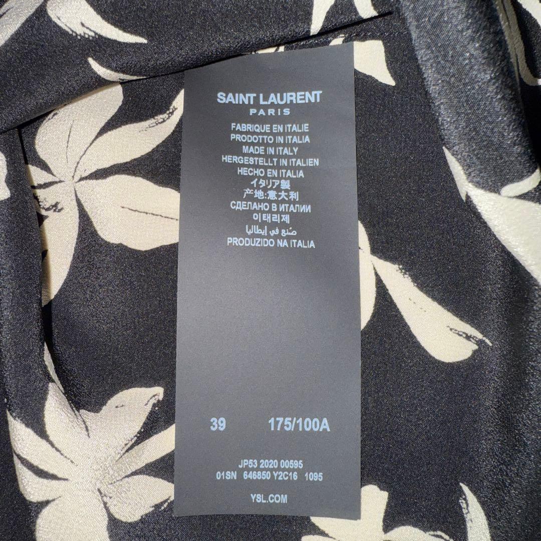 Saint Laurent floral silk long-sleeved shirt #PC72QE