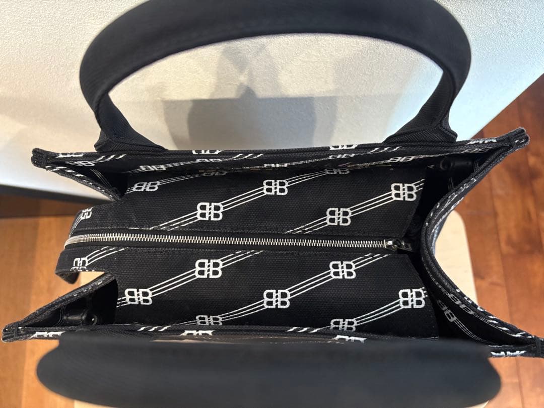 BALENCIAGA BB Monogram Black Tote Bag #QYCNCW