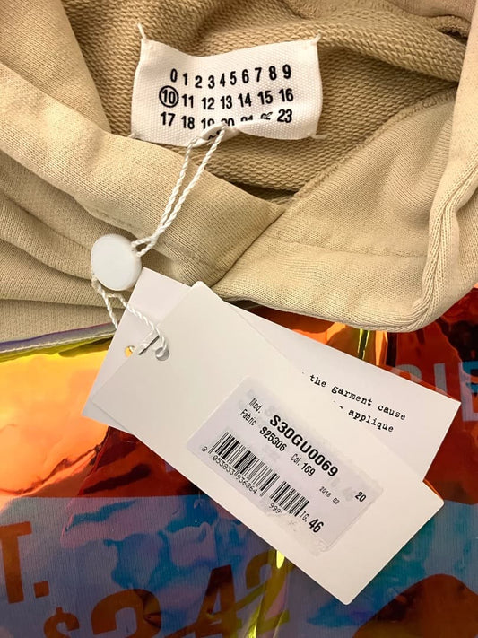 46 Margiela 18aw Patch Hoodie Beige 7369 #QYCFOU