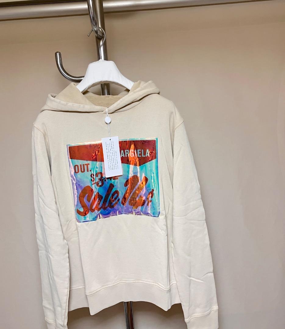 46 Margiela 18aw Patch Hoodie Beige 7369 #QYCFOU