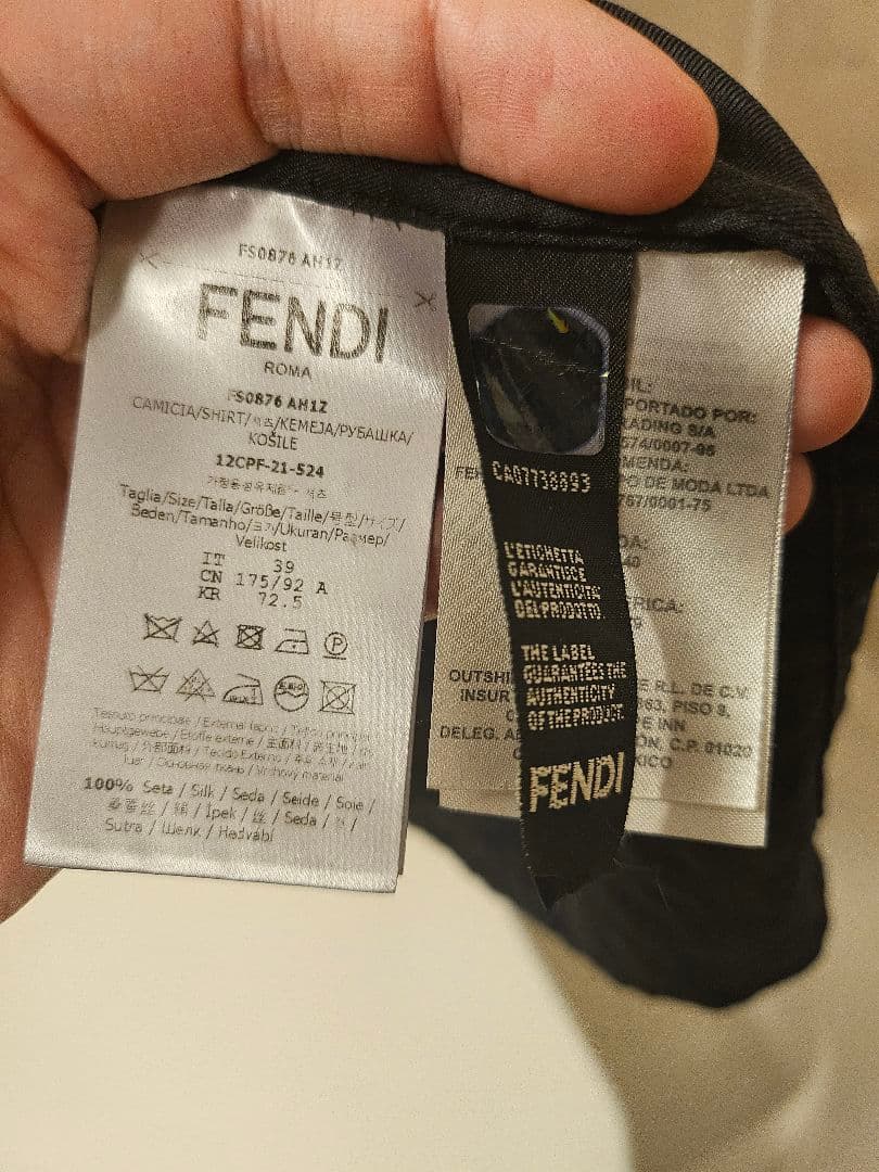 FENDI Colorful Embroidered Silk Shirt 12 39 #PC60CN