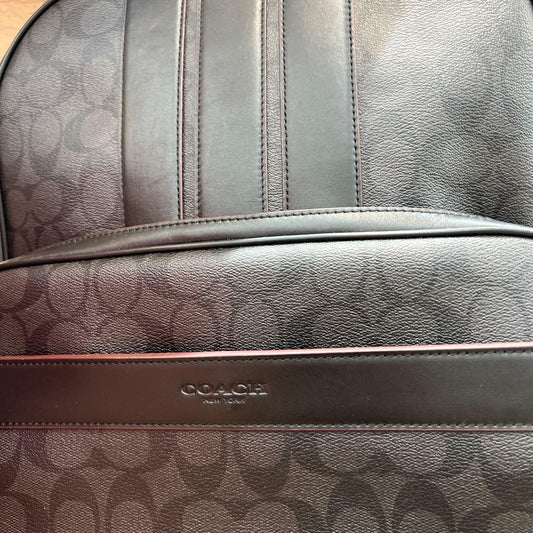 COACH Backpack Black Synthetic Leather Logo #QYF0JO