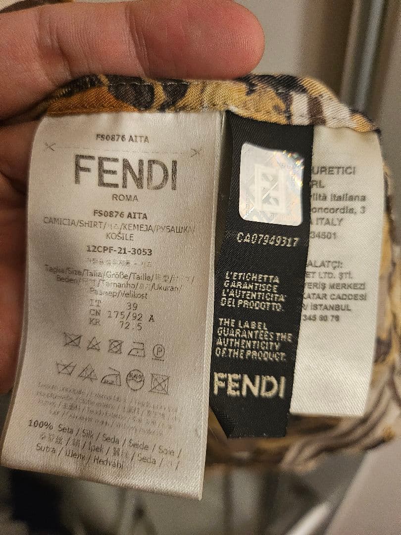 FENDI FS0876 AITA long-sleeved shirt L 39 #PC080M