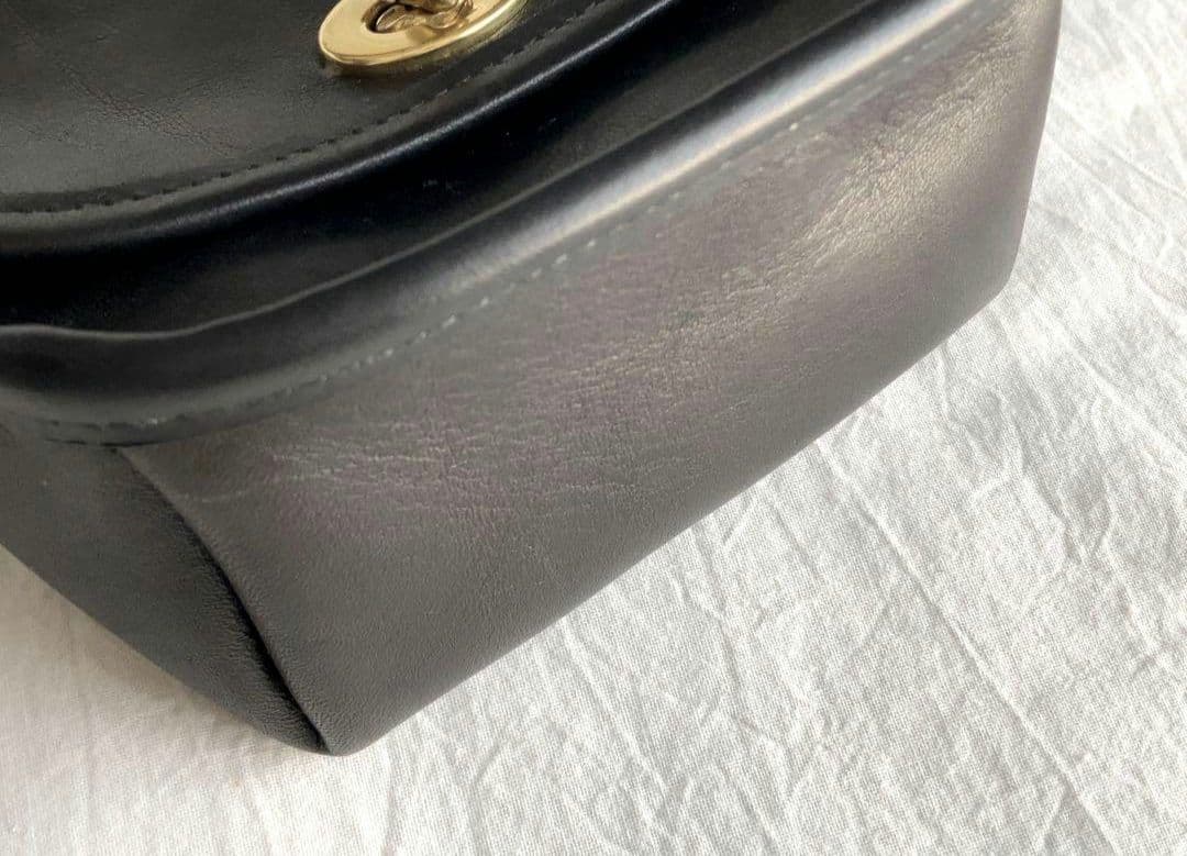 Vintage COACH Turnlock Mini Shoulder Bag Genuine Leather USA #QYH5N0