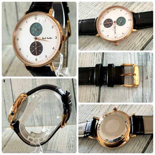Paul Smith round date watch in gold. #PGHSVY