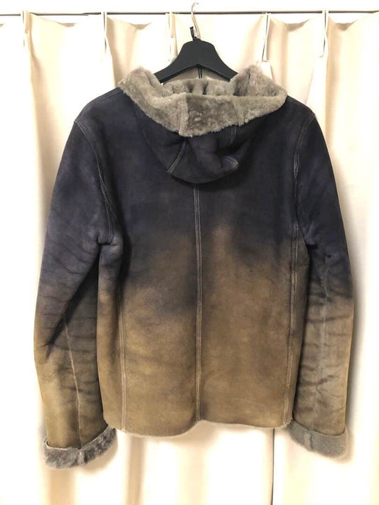 Giorgio Brat Mouton Hooded Jacket Size S #QYFG9K