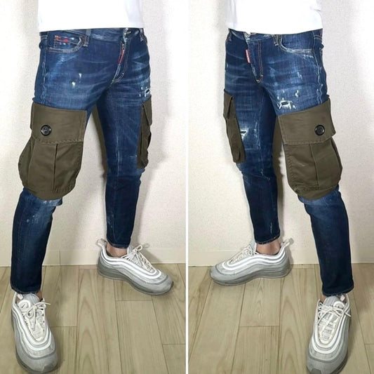 DSQUARED2 Military Pocket Skinny Denim, Size 36 #QO9VU8