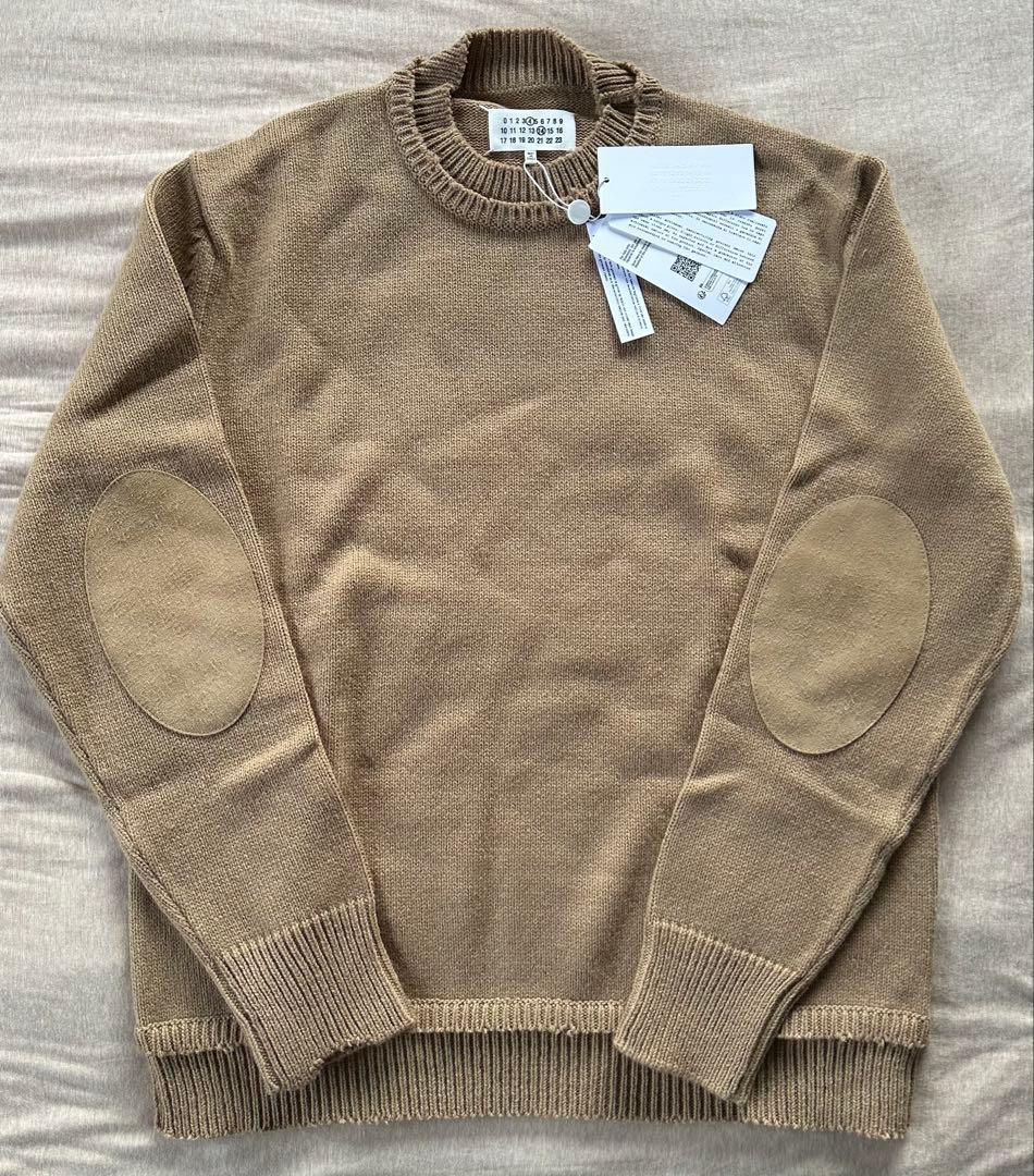XL61% of Maison Margiela elbow patch knit crew sweater #QYGJFK