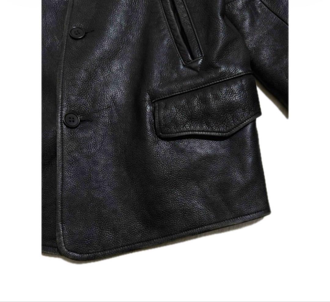 RRL HENDERSON COAT Leather Car Coat Jacket S #QY1XO5