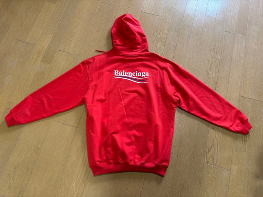 BALENCIAGA Archetype Logo Hoodie, Size XS, Red #QY85XV