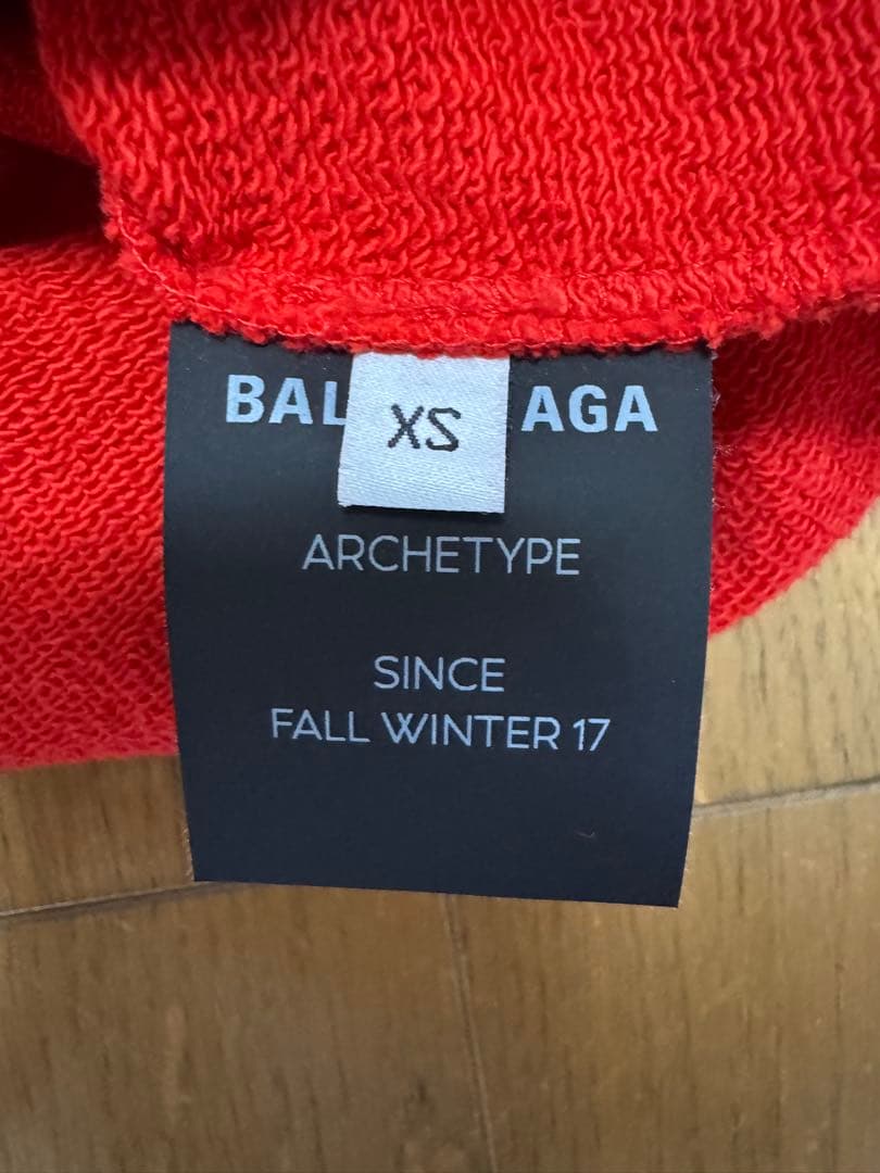 BALENCIAGA Archetype Logo Hoodie, Size XS, Red #QY85XV