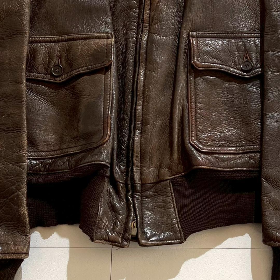 Authentic 1940s M422A Leather Flight Jacket in Shearling by FRIED #QYIV73