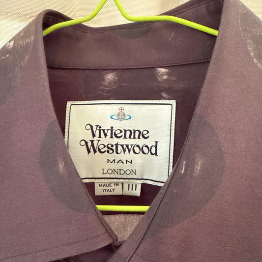 Vivienne Westwood long-sleeved shirt, size 3, dark purple #QY42ZB