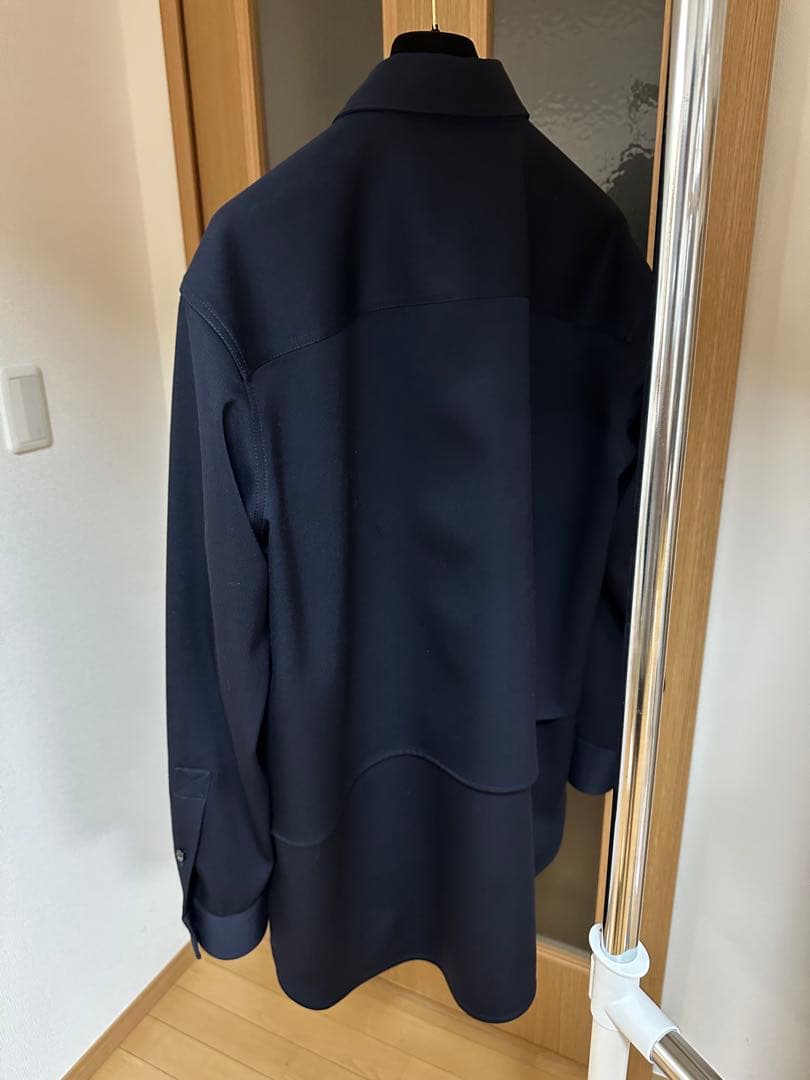 BOTTEGA VENETA WOOL OVERSHIRT NAVY size 44 #PG6V90
