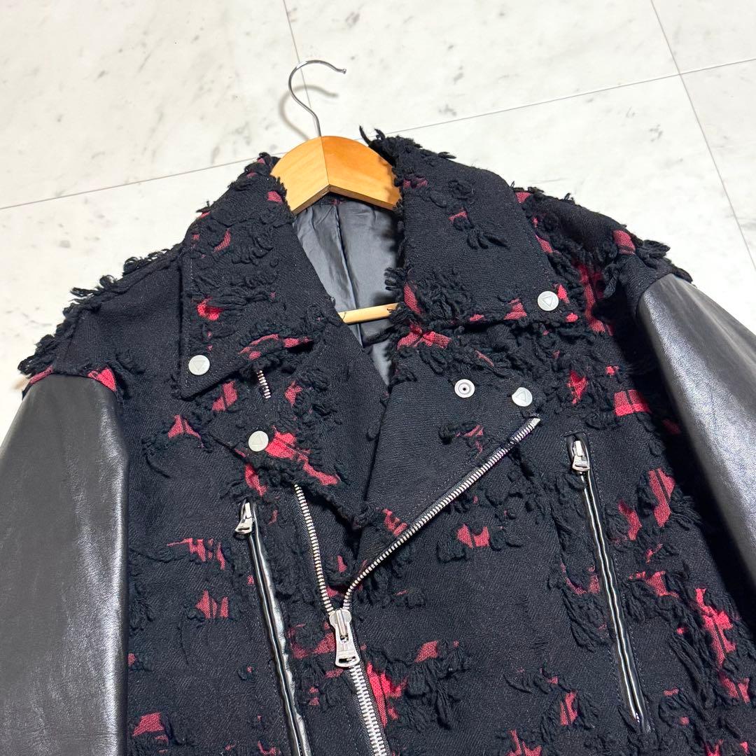 Isamu Katayama Rider's Jacket Check Jacquard + Japan Horse Leather #PFG2WB