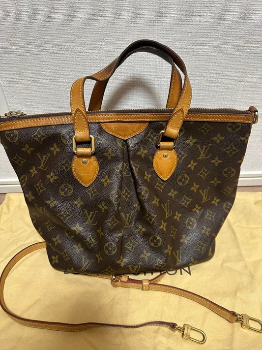 LOUIS VUITTON Monogram Canvas 2WAY Handbag Brown Shoulder Strap Charm #QY4458