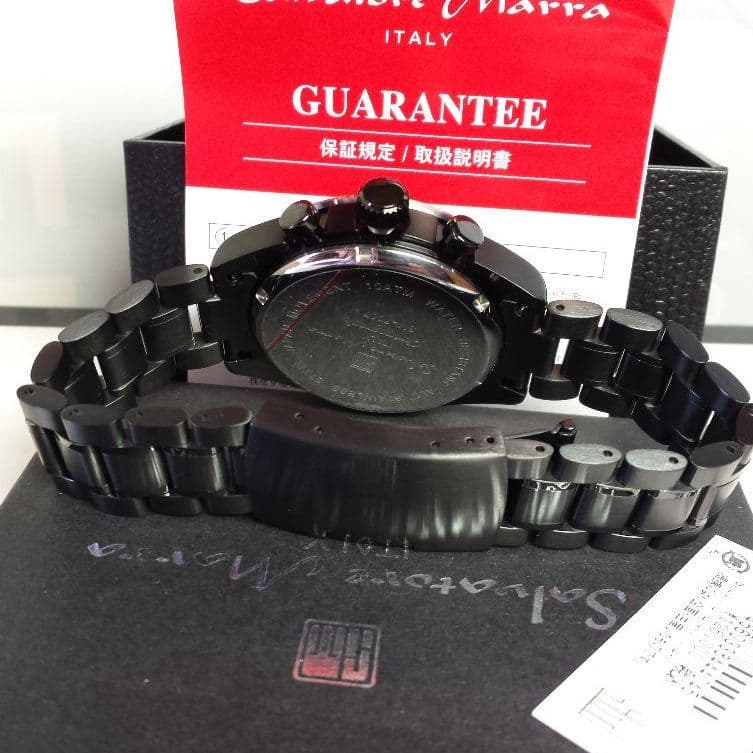 Full black IP coating with center chronograph. Production model. #QY43ST