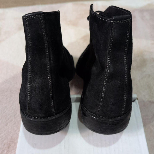 GUIDI Size 42 Horse Full Grain 8-Eye Boots #QY4Q16