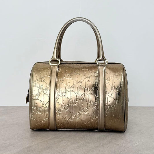 Christian Dior Ultimate Mini Boston Trotter Metallic Metallic Gold #QY2DO1