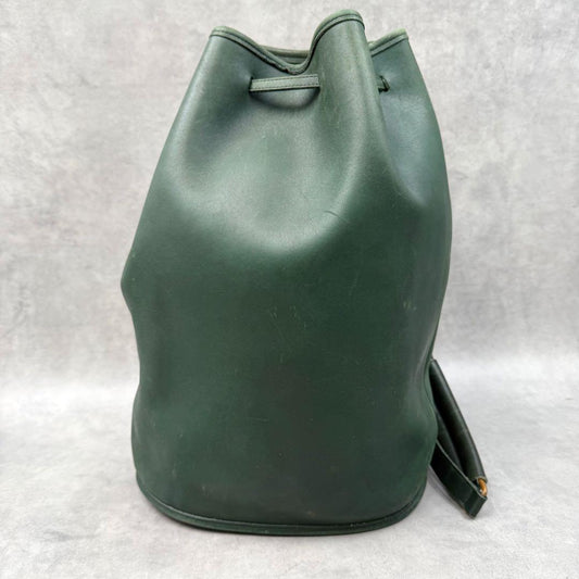 Old Coach Bucket Shoulder Bag Green Leather USA #QY2L22