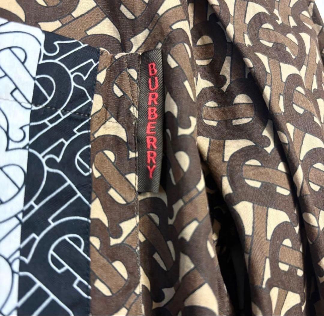 Burberry all-over print long-sleeved shirt with TB logo, Tisci era, size #QYAAJE