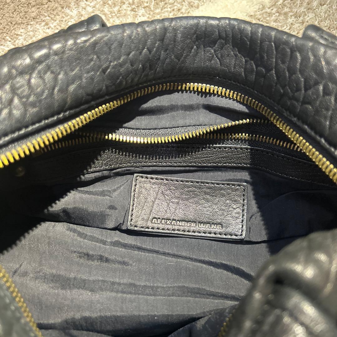 Alexander Wang Mini Boston Bag in Black Leather with Studs #QY60MM