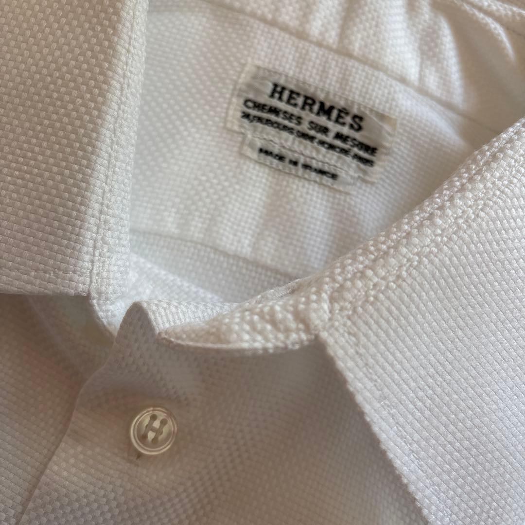 Custom-made HERMES white dress shirt #QY1AM0