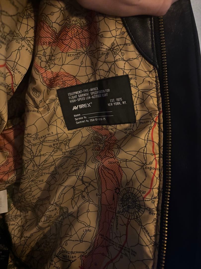 io AVIREX A-2 FLIGHT JACKET ANTIQUE LAMB #QYCG9B