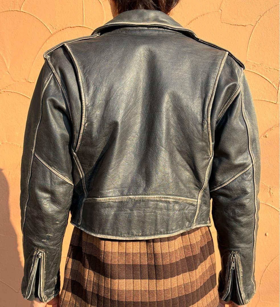 Real leather rider jacket, genuine leather #QYD2W6