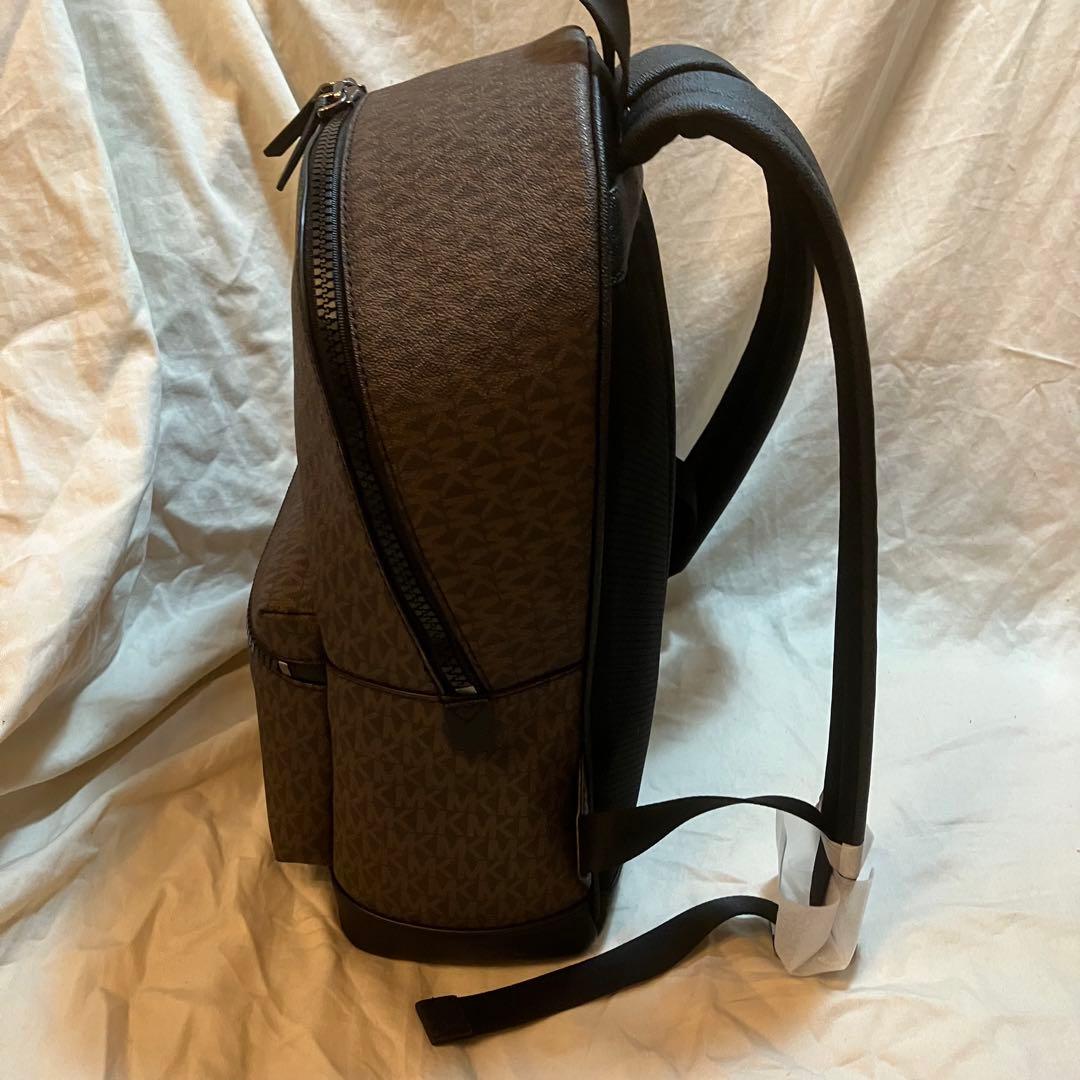 MICHAEL KORS MK Signature Brown All-Over Print Men's Unisex Backpack #QYJAQQ